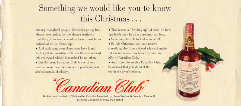 CANADIAN CLUB WHISKEY
LIFE
12/20/1943
INSIDE BACK