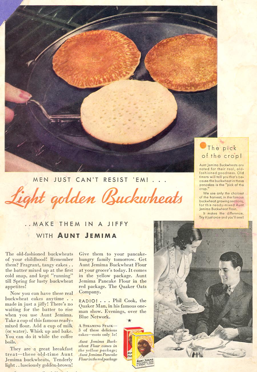 AUNT JEMIMA PANCAKE MIX
GOOD HOUSEKEEPING
01/01/1932
INSIDE FRONT