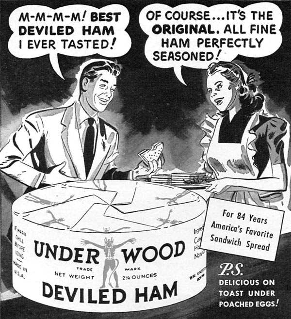 UNDERWOOD DEVILED HMAN
WOMAN'S DAY
04/01/1949
p. 114
