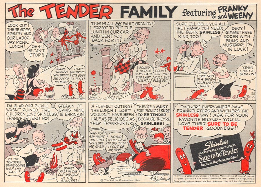 SKINLESS FRANKS
WOMAN'S DAY
08/01/1949
p. 85