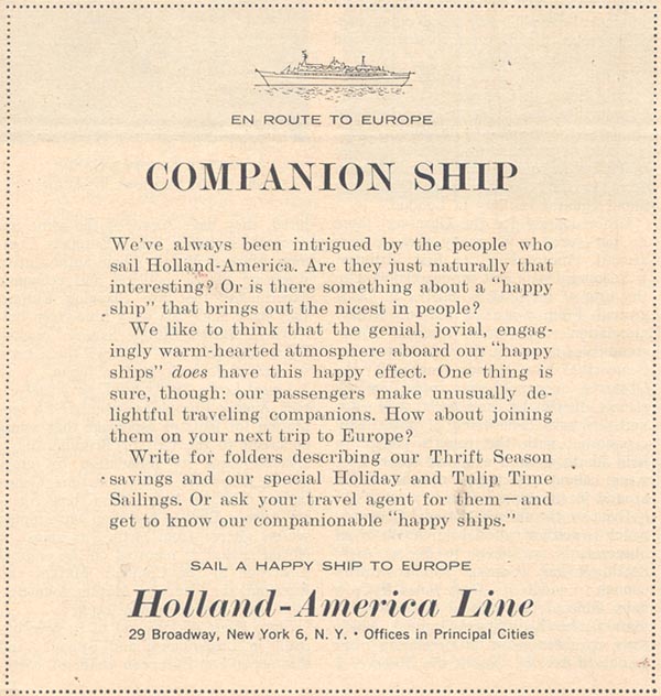 OCEAN LINER TRAVEL
TIME
12/07/1962
p. 60