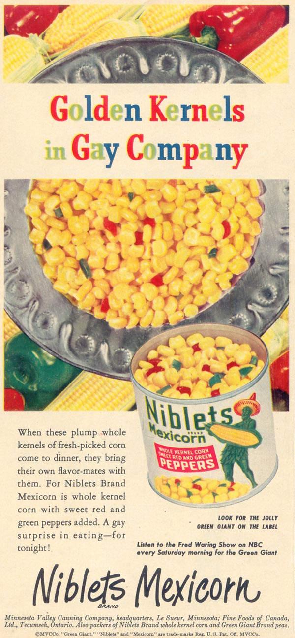 NIBLETS MEXICORN
WOMAN'S DAY
11/01/1949
p. 26
