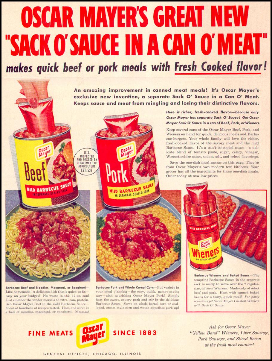 CANNED MEAT WITH SAUCE
LIFE
04/17/1950
p. 156