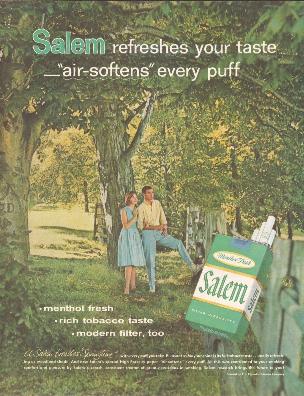 SALEM CIGARETTES
SATURDAY EVENING POST
06/11/1960
p. 54